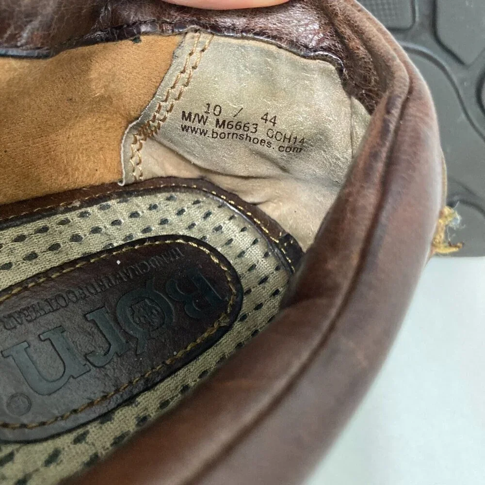 Born Blast II Slip On Leather‎ Loafers Mens Size 10 M Mahogany Brown M6663 Shoes